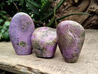 Polished Stichtite Standing Free Forms x 6 From Barberton, South Africa