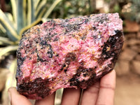 Natural Rhodonite Cobbed Specimens x 6 From Rhusinga, Zimbabwe