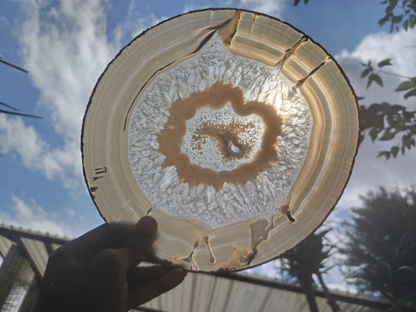 Polished Agate Slice x 4 From Brazil