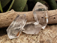 Polished Double Terminated Clear Quartz Crystals x 12 From Madagascar