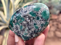 Polished Emerald Mica In Matrix Standing Free Forms x 4 From Mutoko, Zimbabwe