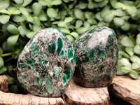 Polished Emerald Mica In Matrix Standing Free Forms x 4 From Mutoko, Zimbabwe