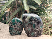 Polished Emerald Mica In Matrix Standing Free Forms x 4 From Mutoko, Zimbabwe