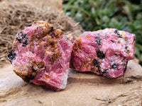 Natural Rhodonite Cobbed Specimens x 20 From Rhusinga, Zimbabwe