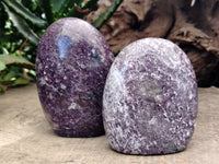 Polished Lepidolite Standing Free Forms x 3 From Vakinankaratra, Madagascar