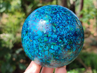 Polished Chrysocolla Conglomerate Sphere x 1 From Congo