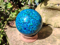 Polished Chrysocolla Conglomerate Sphere x 1 From Congo