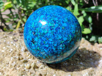 Polished Chrysocolla Conglomerate Sphere x 1 From Congo