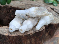 Natural Drusy Quartz Coated Calcite Pseudomorph Specimens x 35 From Alberts Mountain, Lesotho