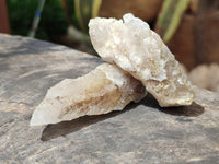 Natural Drusy Quartz Coated Calcite Pseudomorph Specimens x 35 From Alberts Mountain, Lesotho