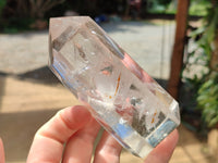 Polished Clear and Whispy Quartz Crystals x 4 From Madagascar