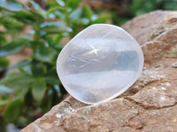 Polished Girasol Pearl Quartz Palm Stones x 24 From Ambatondrazaka, Madagascar