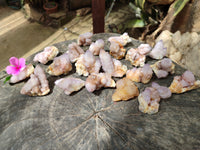 Natural Amethyst Spirit Quartz Clusters x 20 From Boekenhouthoek, South Africa