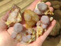 Natural Amethyst Spirit Quartz Clusters x 20 From Boekenhouthoek, South Africa