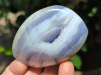 Polished Blue Lace Agate Geodes x 6 From Nsanje, Malawi