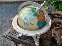 Hand Made Large Mother of Pearl Revolving World Globe with Metal Stand x 1 From China