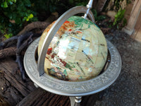 Hand Made Large Mother of Pearl Revolving World Globe with Metal Stand x 1 From China