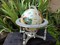 Hand Made Large Mother of Pearl Revolving World Globe with Metal Stand x 1 From China