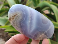 Polished Blue Lace Agate Geodes x 6 From Nsanje, Malawi