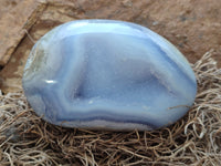 Polished Blue Lace Agate Geodes x 6 From Nsanje, Malawi