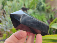 Polished Black Basalt Double Terminated Points x 6 From Antsirabe, Madagascar