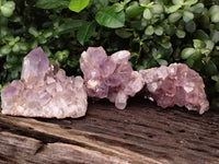 Natural Jacaranda Amethyst Quartz Clusters x 4 From Mumbwa, Zambia