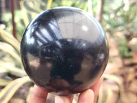 Polished Black Basalt Spheres x 3 From Antsirabe, Madagascar