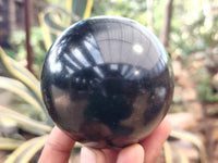 Polished Black Basalt Spheres x 3 From Antsirabe, Madagascar