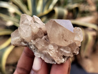 Natural Smokey Phantom Quartz Clusters x 35 From Luena, Congo