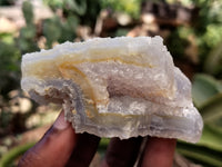 Natural Etched Blue Chalcedony Specimens x 12 From Nsanje, Malawi