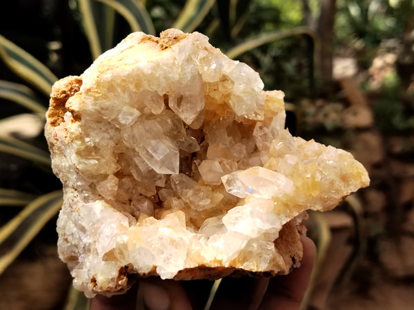 Natural Limonite Quartz Clusters x 2 From Solwezi, Zambia