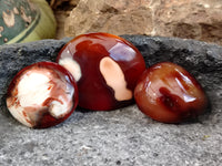 Polished Carnelian Palm Stones x 16 From Madagascar