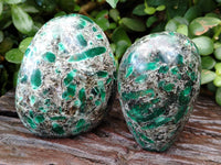 Polished Emerald Mica In Matrix Standing Free Forms x 4 From Mutoko, Zimbabwe