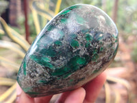 Polished Emerald Mica In Matrix Standing Free Forms x 4 From Mutoko, Zimbabwe