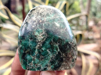 Polished Emerald Mica In Matrix Standing Free Forms x 4 From Mutoko, Zimbabwe