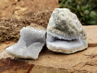 Natural Blue Lace Agate Geode Specimens x 35 From Nsanje, Malawi