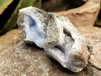 Natural Blue Lace Agate Geode Specimens x 35 From Nsanje, Malawi