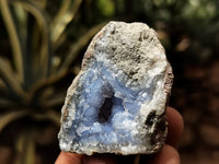 Natural Blue Lace Agate Geode Specimens x 35 From Nsanje, Malawi