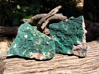 Natural Botryoidal Malachite Specimens x 3 From Tenke Fungurume, Congo