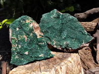 Natural Botryoidal Malachite Specimens x 3 From Tenke Fungurume, Congo