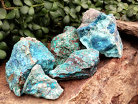 Natural Shattuckite with Chrysocolla and Malachite x 9 From Kaokoveld, Namibia