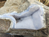 Natural Large Blue Lace Agate Geode Specimens x 1 From Nsanje, Malawi