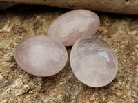 Polished Rose Quartz Palm Stones x 20 From Ambatondrazaka, Madagascar