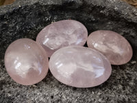 Polished Rose Quartz Palm Stones x 20 From Ambatondrazaka, Madagascar