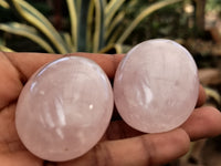 Polished Rose Quartz Palm Stones x 20 From Ambatondrazaka, Madagascar