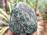 Polished Emerald Mica In Matrix Standing Free Forms x 4 From Mutoko, Zimbabwe