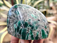 Polished Emerald Mica In Matrix Standing Free Forms x 4 From Mutoko, Zimbabwe