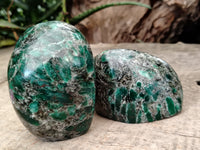 Polished Emerald Mica In Matrix Standing Free Forms x 4 From Mutoko, Zimbabwe