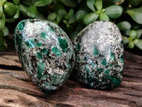 Polished Emerald Mica In Matrix Standing Free Forms x 4 From Mutoko, Zimbabwe