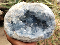 Natural Celestite Geode Specimen x 1 From Sakoany, Madagascar